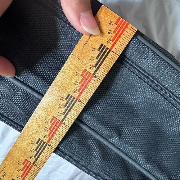 Vintage 80s Pan Am Charcoal canvas travel messenger bag with shoulder strap NWT - Picture 12 of 15